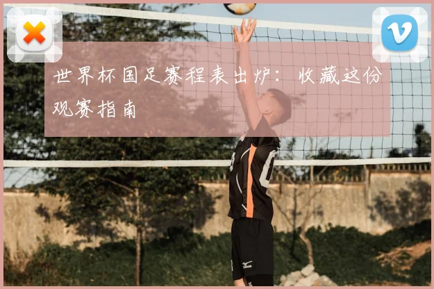 世界杯国足赛程表出炉：收藏这份观赛指南
