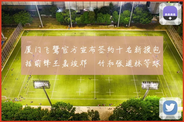 厦门飞鹭官方宣布签约十名新援包括前锋王嘉竣邓棽竹和张道林等球员