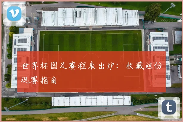 世界杯国足赛程表出炉：收藏这份观赛指南